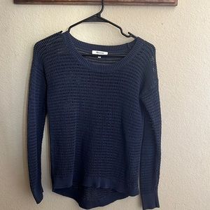 Madewell Navy Open Knit Scoop Sweater XXS